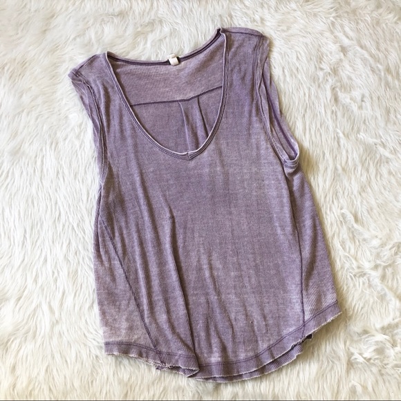 Free People Tops - Free People Lavender Ribbed Tank